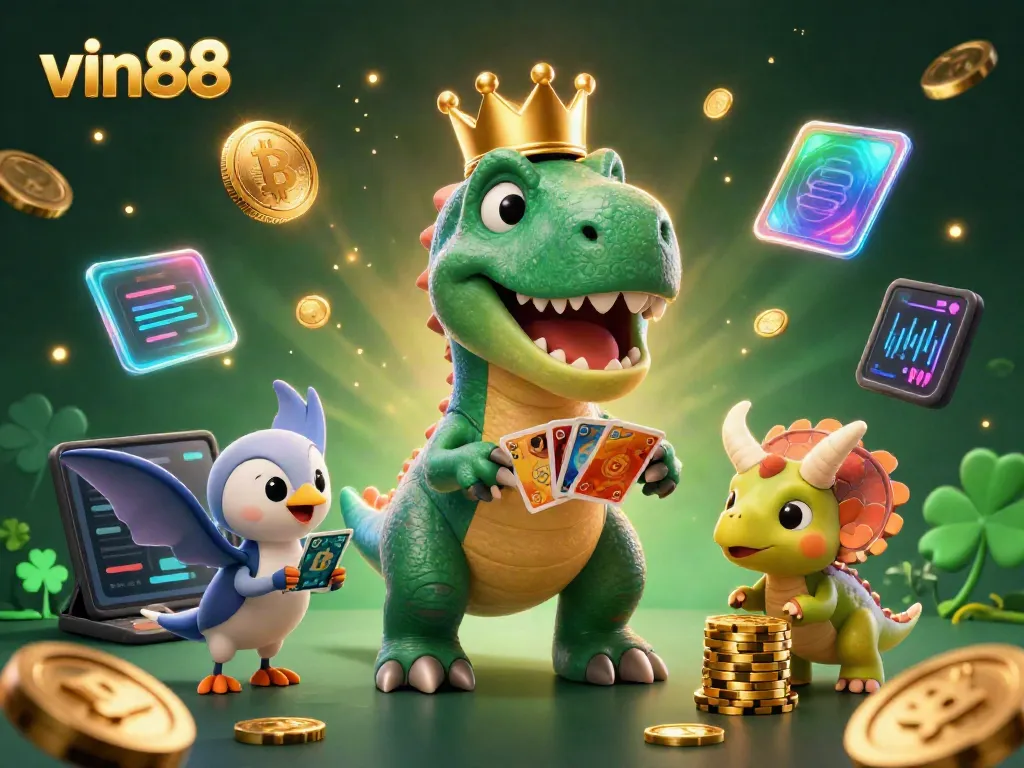 Experience thrilling gaming moments at vin88 with unique characters and vibrant casino elements.