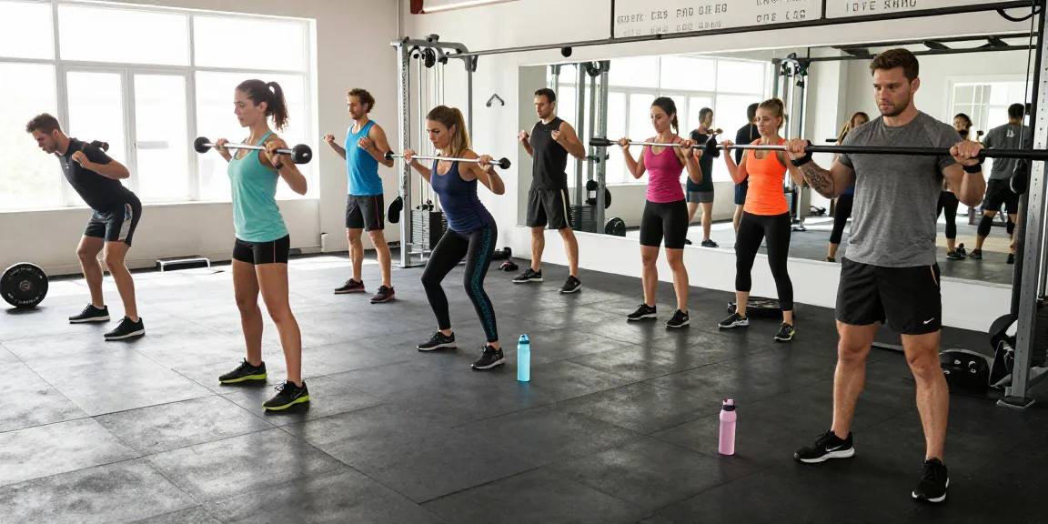 Anabolika Shop - Sportler trainieren im modernen Fitnessstudio mit Gewichten und Motivationsspruch an der Wand.