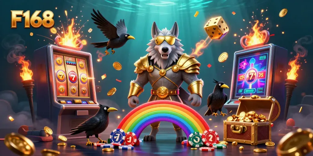Engage in thrilling gameplay at F168’s vibrant casino atmosphere with Norse mythology elements.