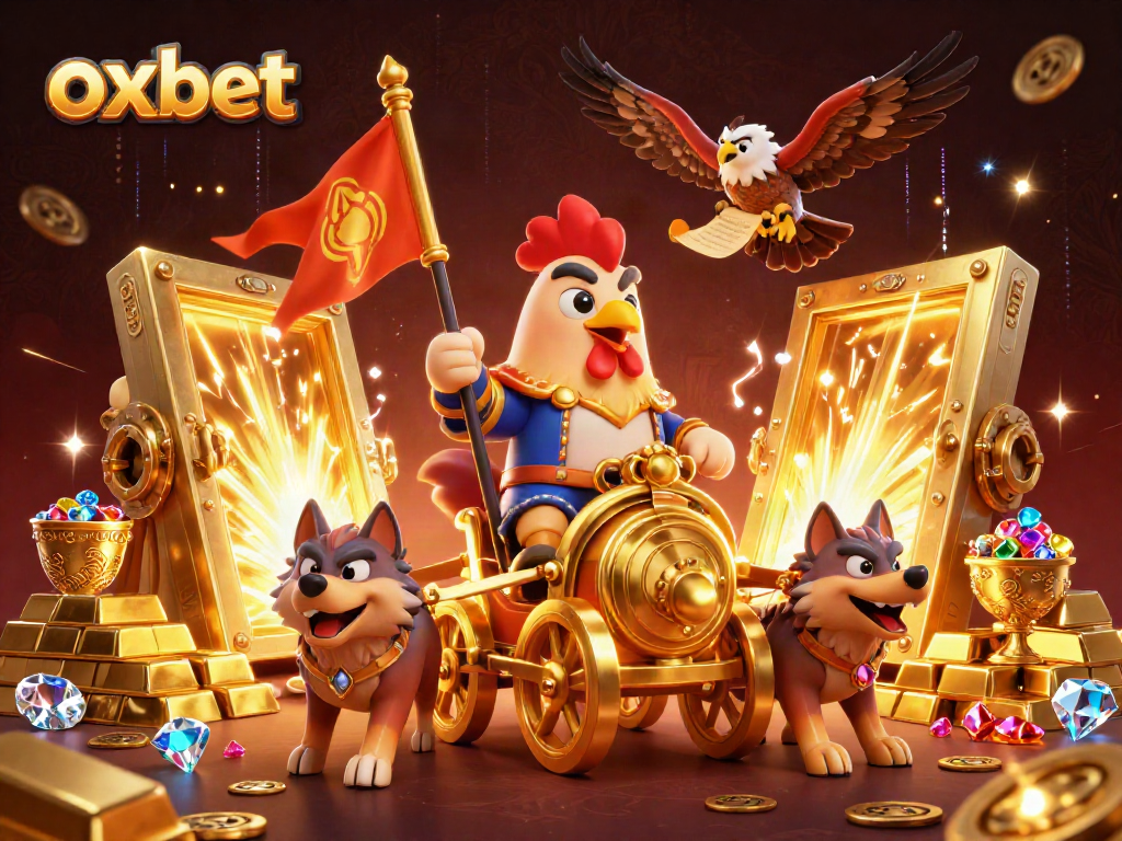Experience thrilling betting action with OXBET in an ultra-detailed 3D casino scene.