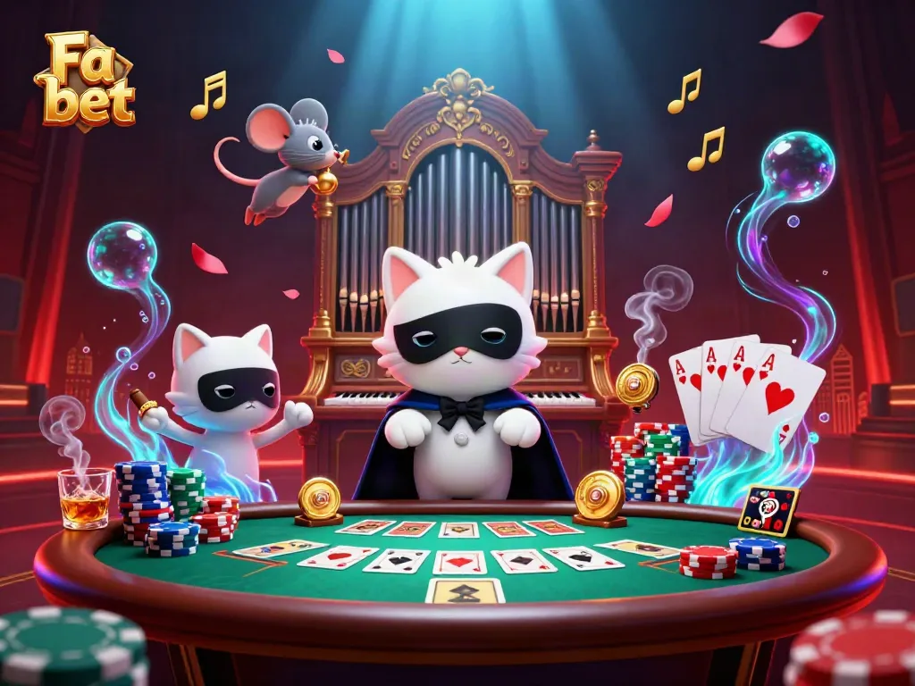 Experience thrilling moments at Fa bet with vibrant casino action and cartoon characters in a dynamic scene.